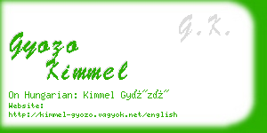 gyozo kimmel business card